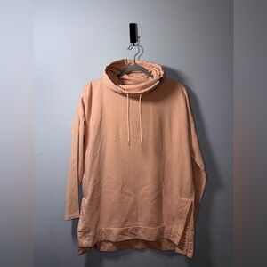 Gymshark women’s Slounge Funnel Neck Ribbed Sleeve Sweatshirts Orange small EUC